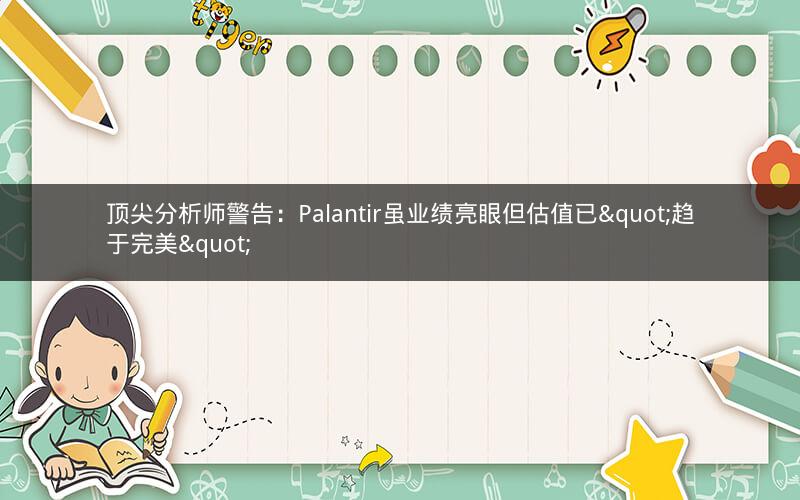 顶尖分析师警告：Palantir虽业绩亮眼但估值已"趋于完美"