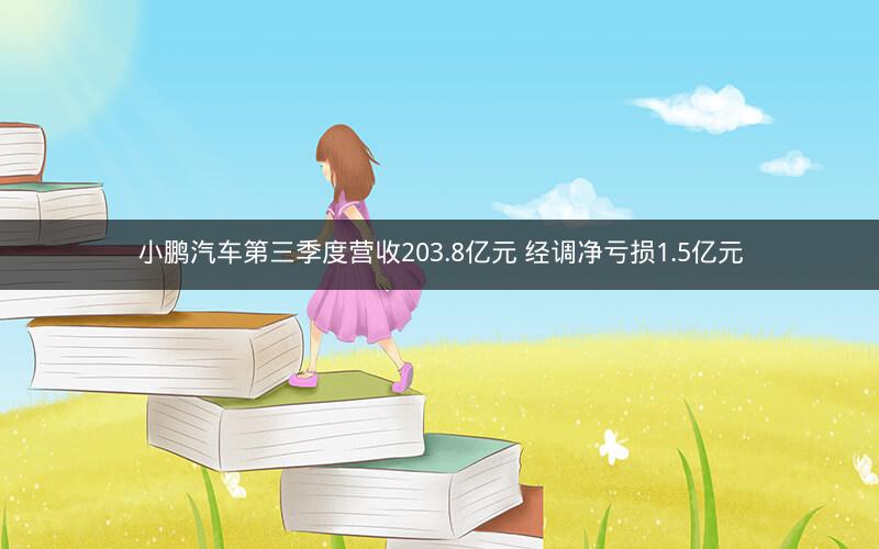 小鹏汽车第三季度营收203.8亿元 经调净亏损1.5亿元 小鹏汽车第三季度营收203.8亿元 经调净亏损1.5亿元