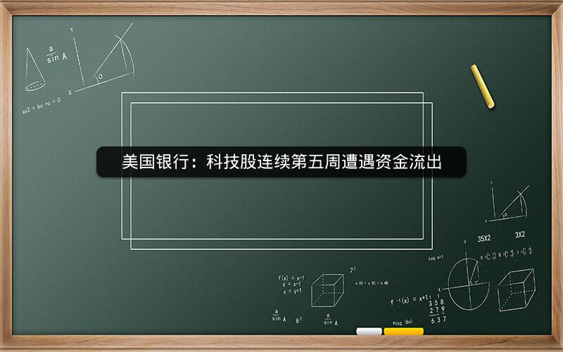 美国银行:科技股连续第五周遭遇资金流出 美国银行:科技股连续第五周遭遇资金流出