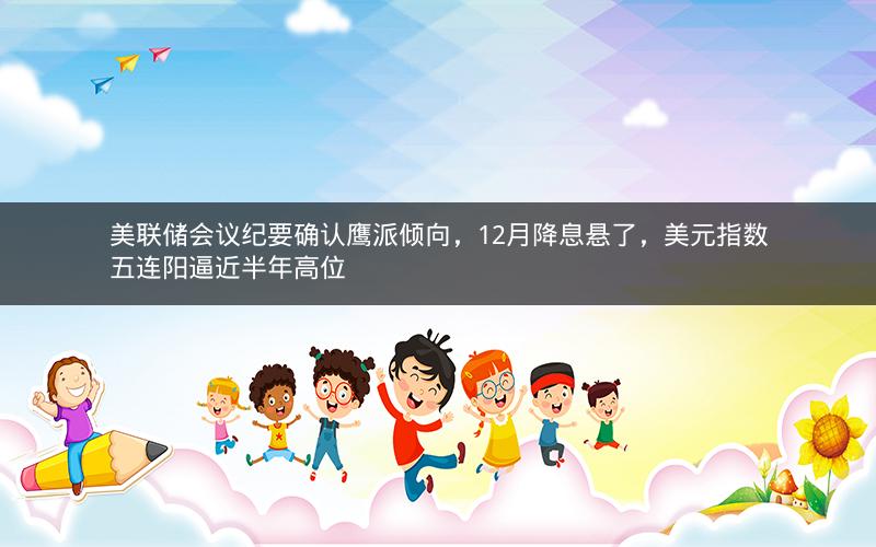 美联储会议纪要确认鹰派倾向,12月降息悬了,美元指数五连阳逼近半年高位 美联储会议纪要确认鹰派倾向,12月降息悬了,美元指数五连阳逼近半年高位