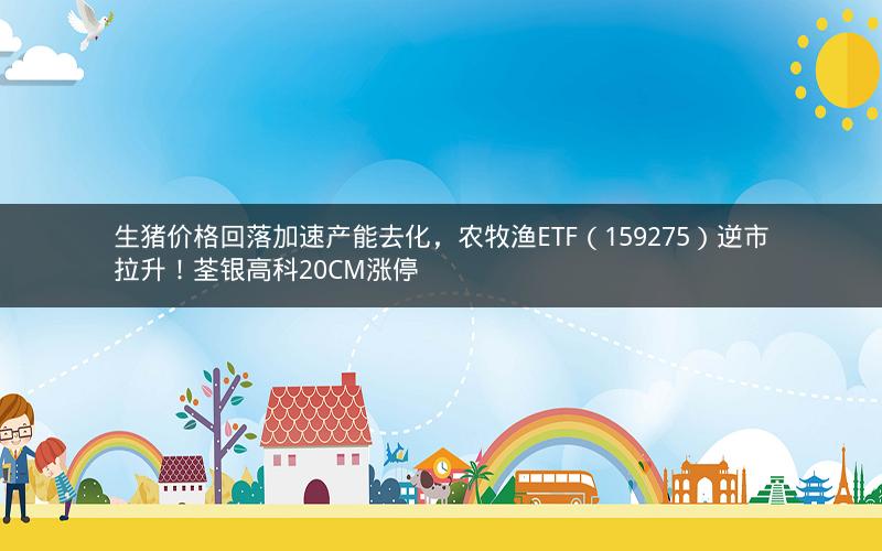 生猪价格回落加速产能去化，农牧渔ETF（159275）逆市拉升！荃银高科20CM涨停