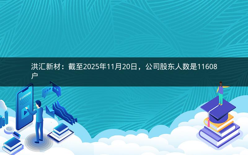 洪汇新材：截至2025年11月20日，公司股东人数是11608户