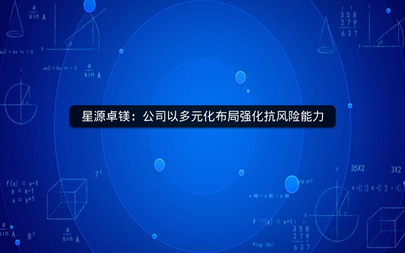 星源卓镁：公司以多元化布局强化抗风险能力