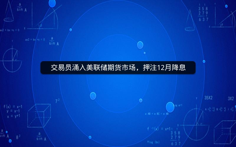 交易员涌入美联储期货市场,押注12月降息 交易员涌入美联储期货市场,押注12月降息