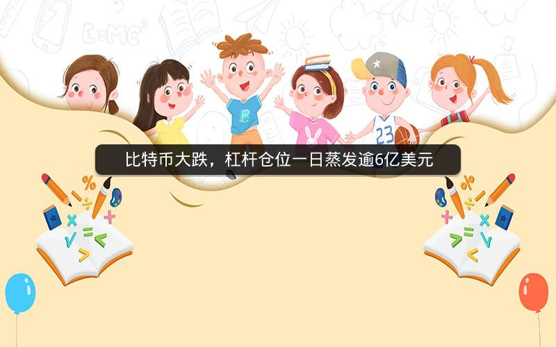 比特币大跌，杠杆仓位一日蒸发逾6亿美元