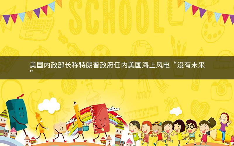 美国内政部长称特朗普政府任内美国海上风电“没有未来”