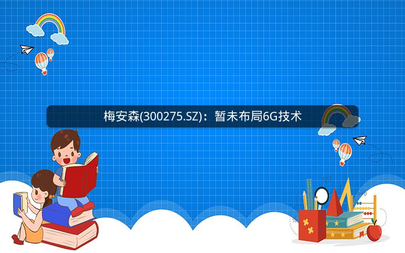 梅安森(300275.SZ)：暂未布局6G技术