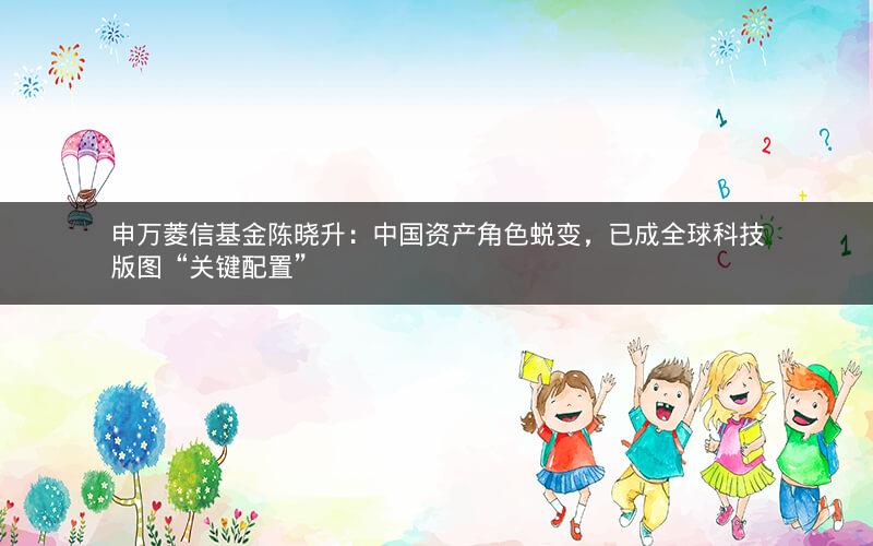 申万菱信基金陈晓升：中国资产角色蜕变，已成全球科技版图“关键配置”