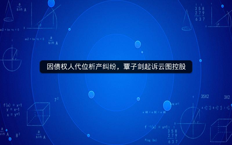 因债权人代位析产纠纷，覃子剑起诉云图控股