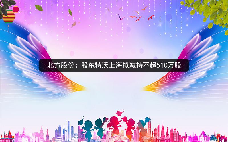 北方股份：股东特沃上海拟减持不超510万股