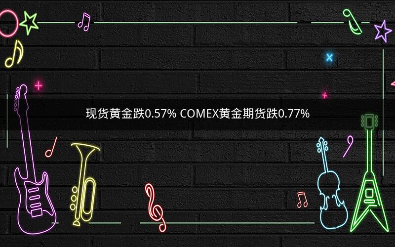 现货黄金跌0.57% COMEX黄金期货跌0.77%