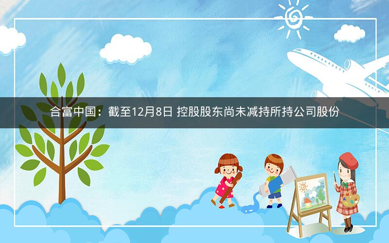 合富中国：截至12月8日 控股股东尚未减持所持公司股份