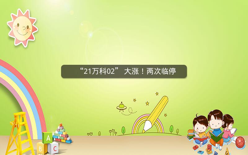 “21万科02” 大涨！两次临停