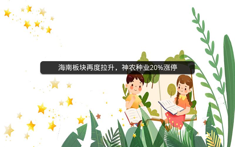 海南板块再度拉升，神农种业20%涨停