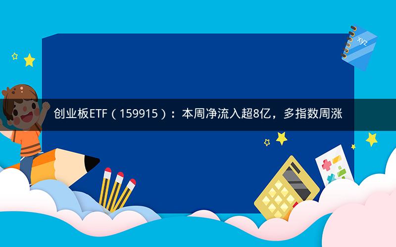 创业板ETF（159915）：本周净流入超8亿，多指数周涨