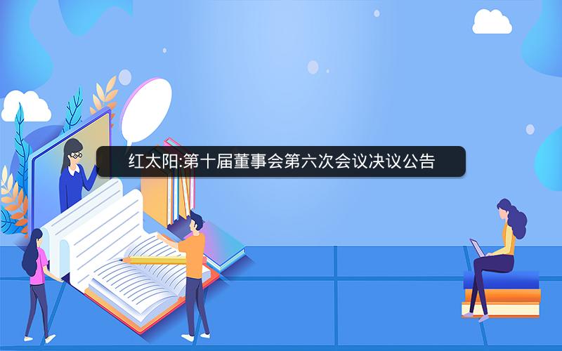 红太阳:第十届董事会第六次会议决议公告