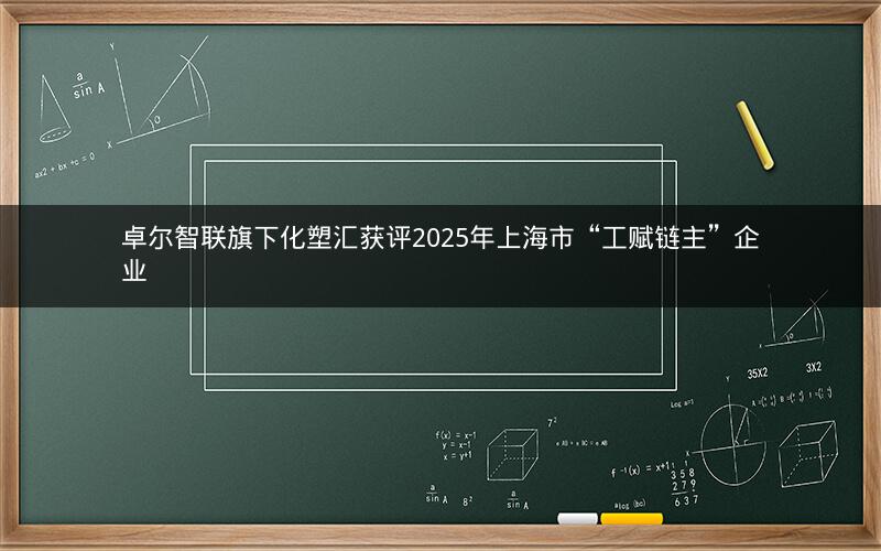卓尔智联旗下化塑汇获评2025年上海市“工赋链主”企业