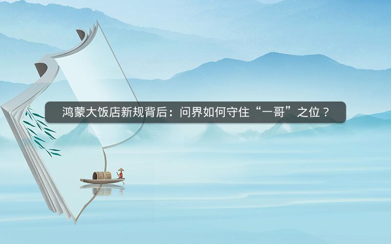 鸿蒙大饭店新规背后：问界如何守住“一哥”之位？