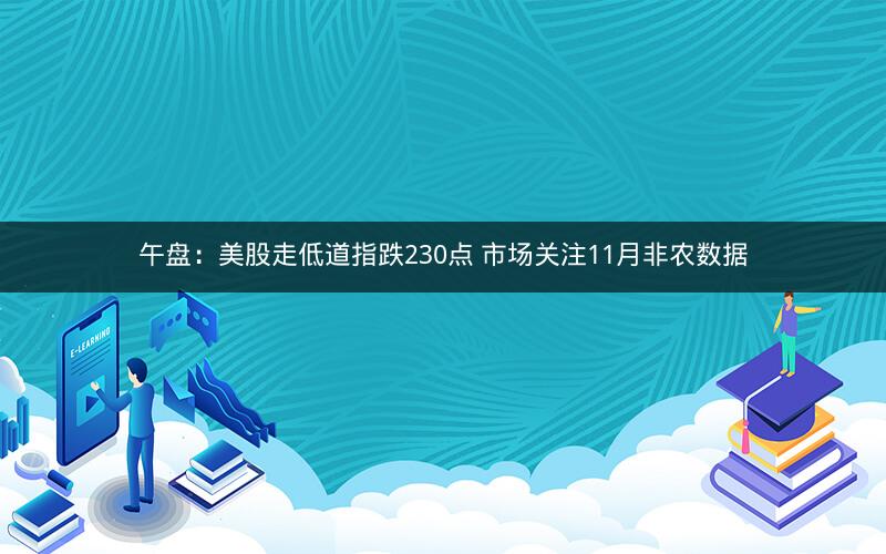 午盘：美股走低道指跌230点 市场关注11月非农数据