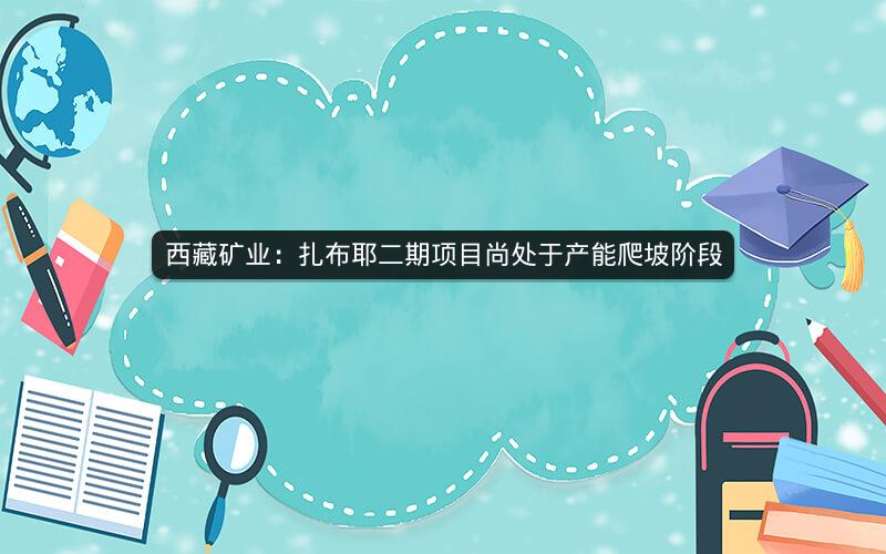 西藏矿业:扎布耶二期项目尚处于产能爬坡阶段 西藏矿业:扎布耶二期项目尚处于产能爬坡阶段