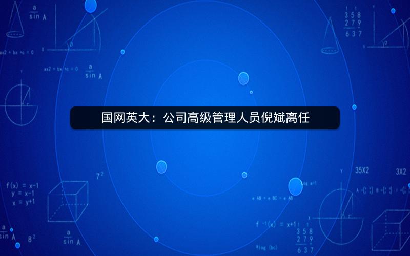 国网英大：公司高级管理人员倪斌离任