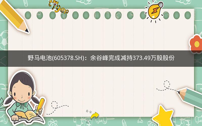 野马电池(605378.SH)：余谷峰完成减持373.49万股股份