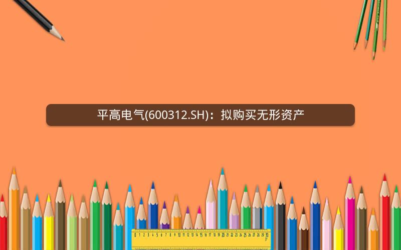 平高电气(600312.SH)：拟购买无形资产