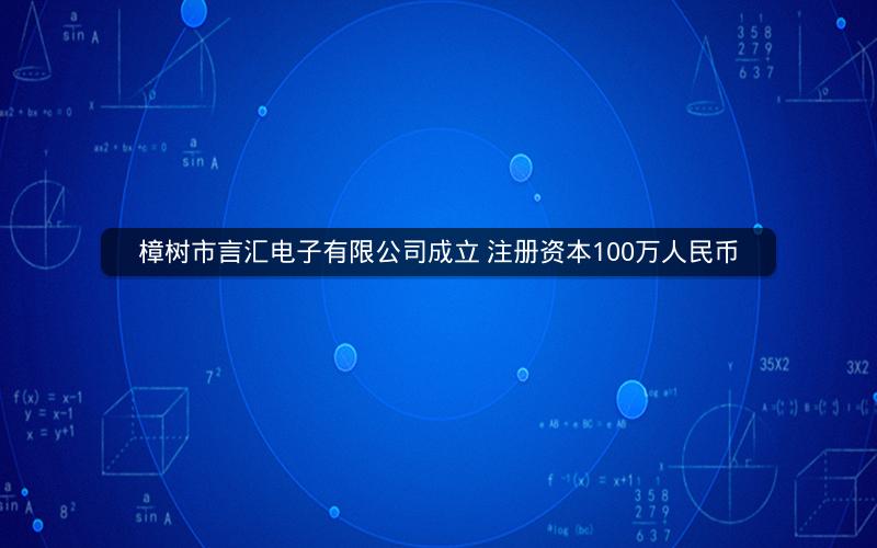 樟树市言汇电子有限公司成立 注册资本100万人民币