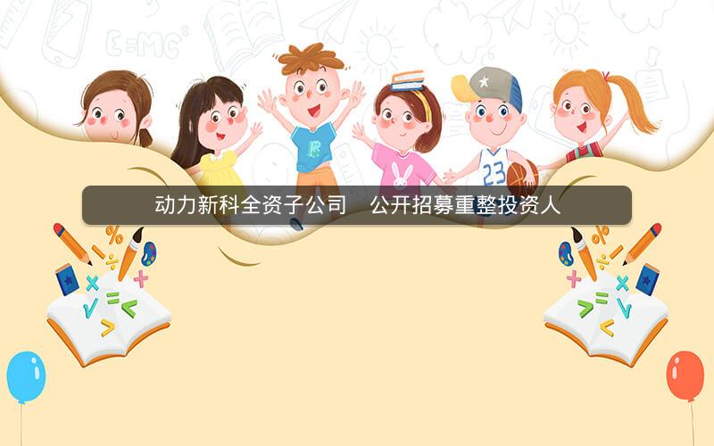 动力新科全资子公司    公开招募重整投资人