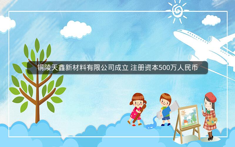 铜陵天鑫新材料有限公司成立 注册资本500万人民币