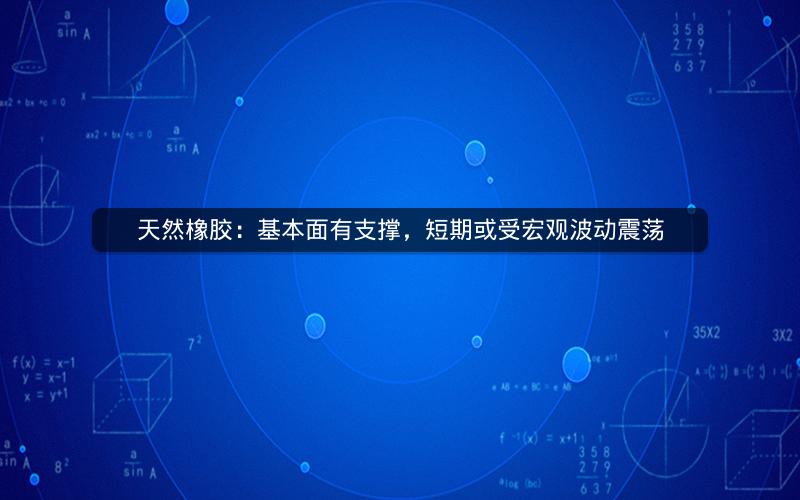 天然橡胶：基本面有支撑，短期或受宏观波动震荡