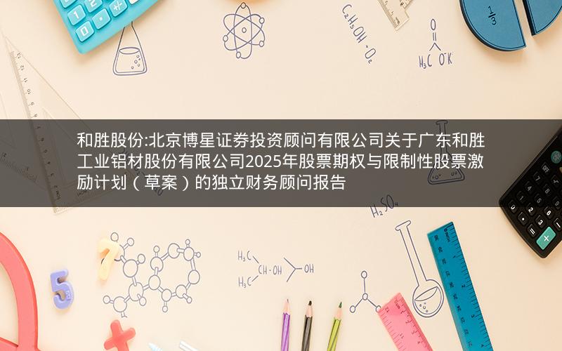 和胜股份:北京博星证券投资顾问有限公司关于广东和胜工业铝材股份有限公司2025年股票期权与限制性股票激励计划（草案）的独立财务顾问报告