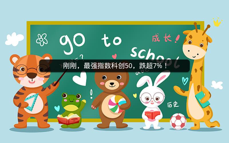 刚刚，最强指数科创50，跌超7%！