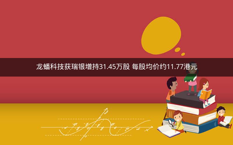 龙蟠科技获瑞银增持31.45万股 每股均价约11.77港元