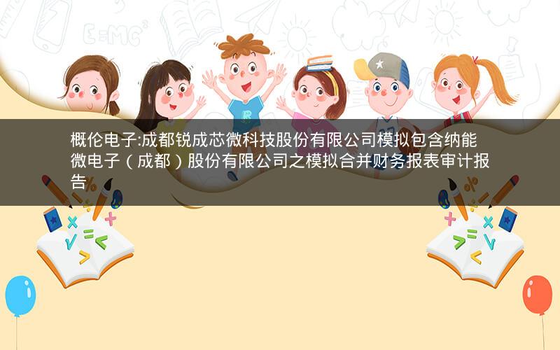 概伦电子:成都锐成芯微科技股份有限公司模拟包含纳能微电子（成都）股份有限公司之模拟合并财务报表审计报告