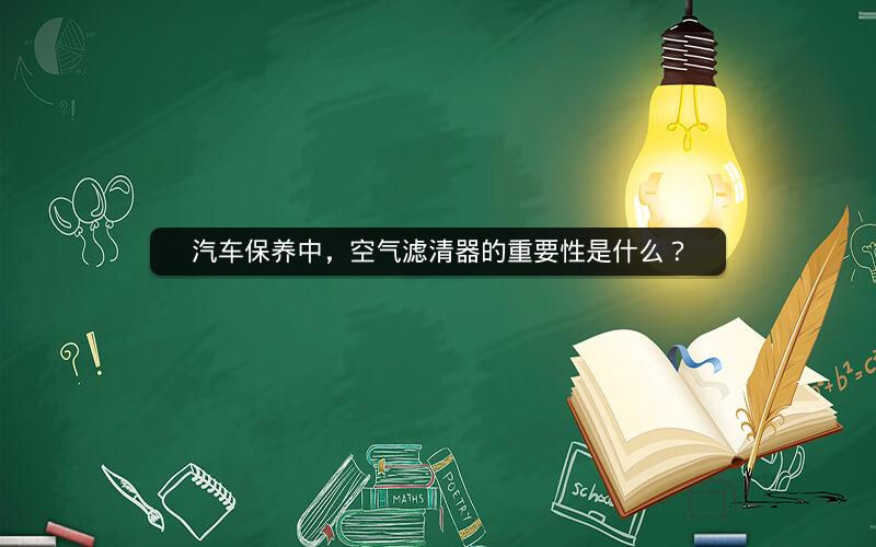 汽车保养中，空气滤清器的重要性是什么？
