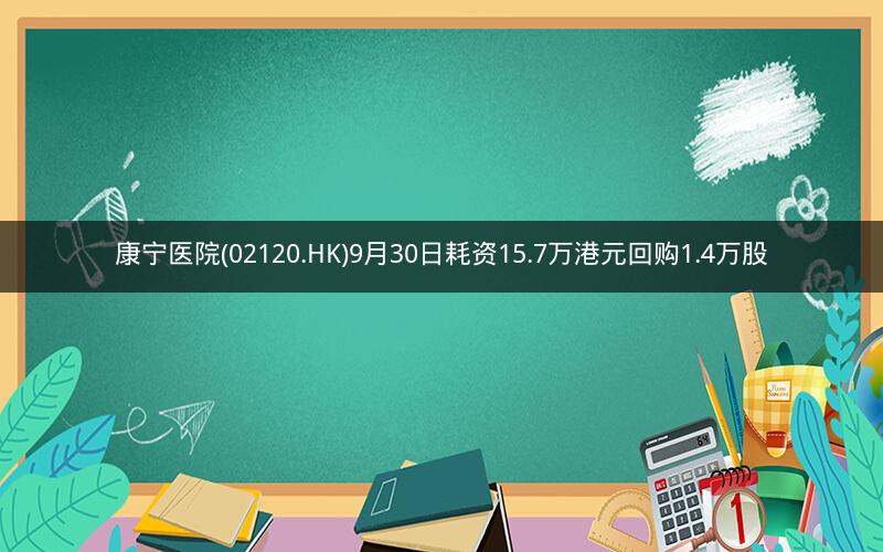 康宁医院(02120.HK)9月30日耗资15.7万港元回购1.4万股