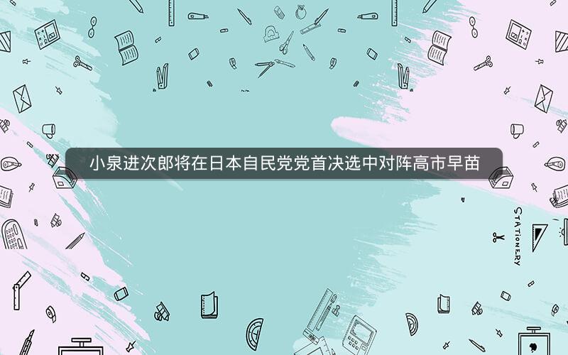小泉进次郎将在日本自民党党首决选中对阵高市早苗