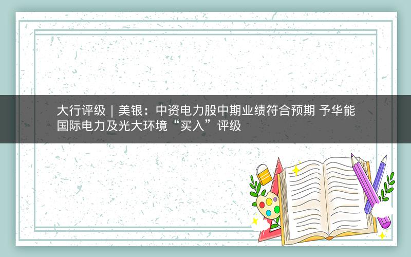 大行评级｜美银：中资电力股中期业绩符合预期 予华能国际电力及光大环境“买入”评级