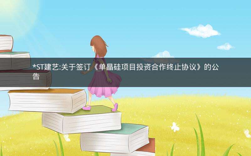 *ST建艺:关于签订《单晶硅项目投资合作终止协议》的公告