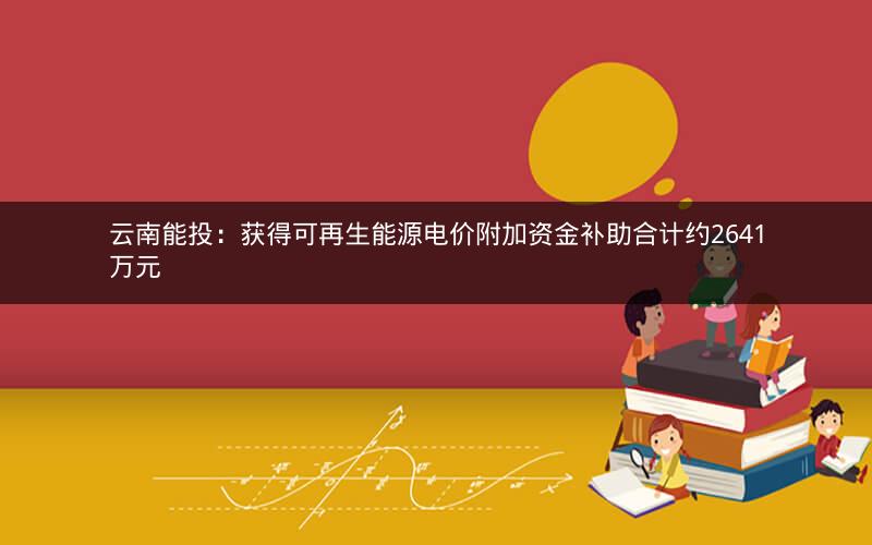 云南能投：获得可再生能源电价附加资金补助合计约2641万元