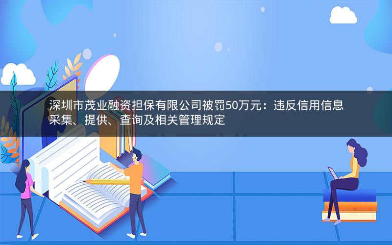 深圳市茂业融资担保有限公司被罚50万元：违反信用信息采集、提供、查询及相关管理规定