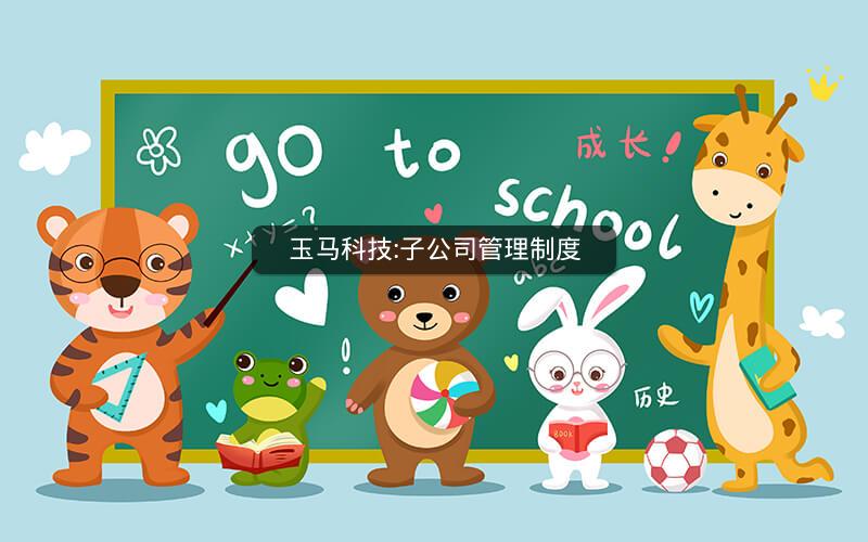 玉马科技:子公司管理制度