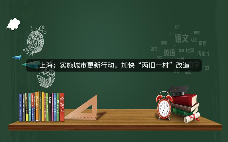 上海：实施城市更新行动，加快“两旧一村”改造