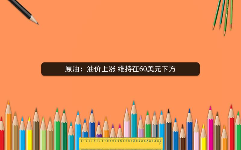 原油:油价上涨 维持在60美元下方 原油:油价上涨 维持在60美元下方