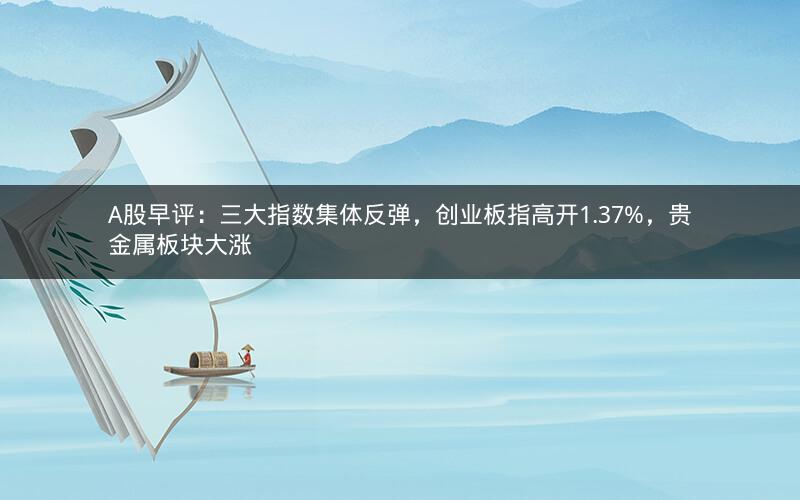 A股早评：三大指数集体反弹，创业板指高开1.37%，贵金属板块大涨