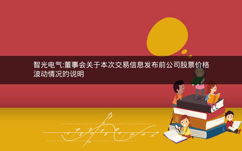 智光电气:董事会关于本次交易信息发布前公司股票价格波动情况的说明