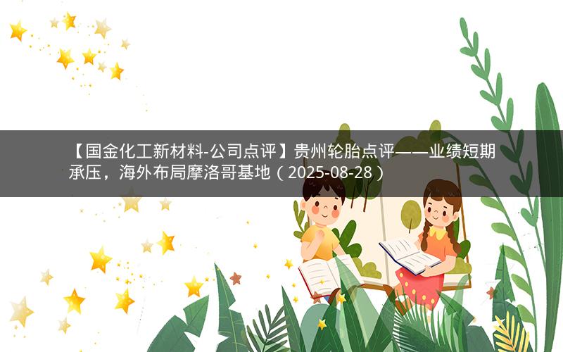 【国金化工新材料-公司点评】贵州轮胎点评——业绩短期承压，海外布局摩洛哥基地（2025-08-28）