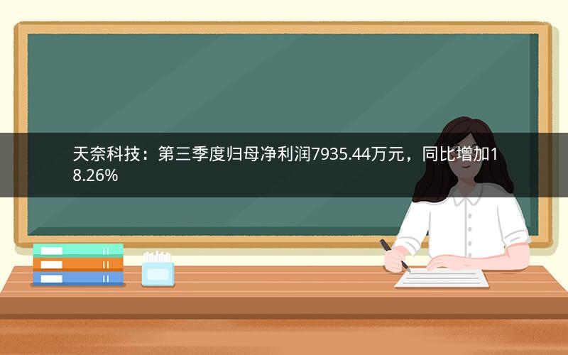 天奈科技：第三季度归母净利润7935.44万元，同比增加18.26%