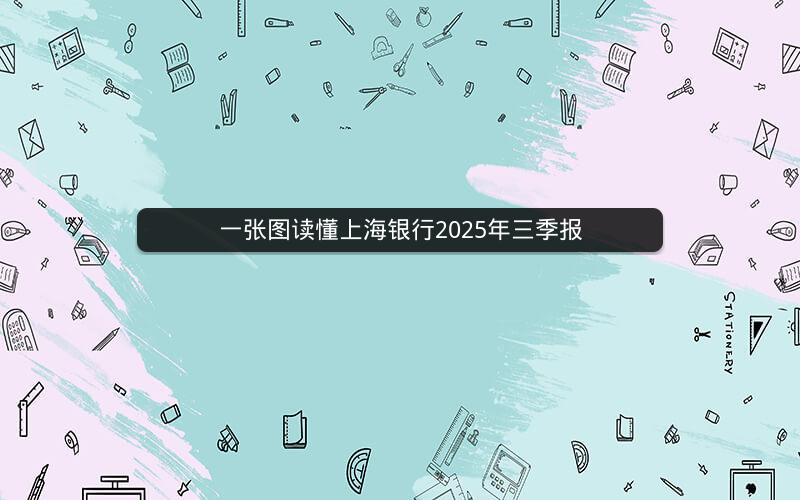 一张图读懂上海银行2025年三季报